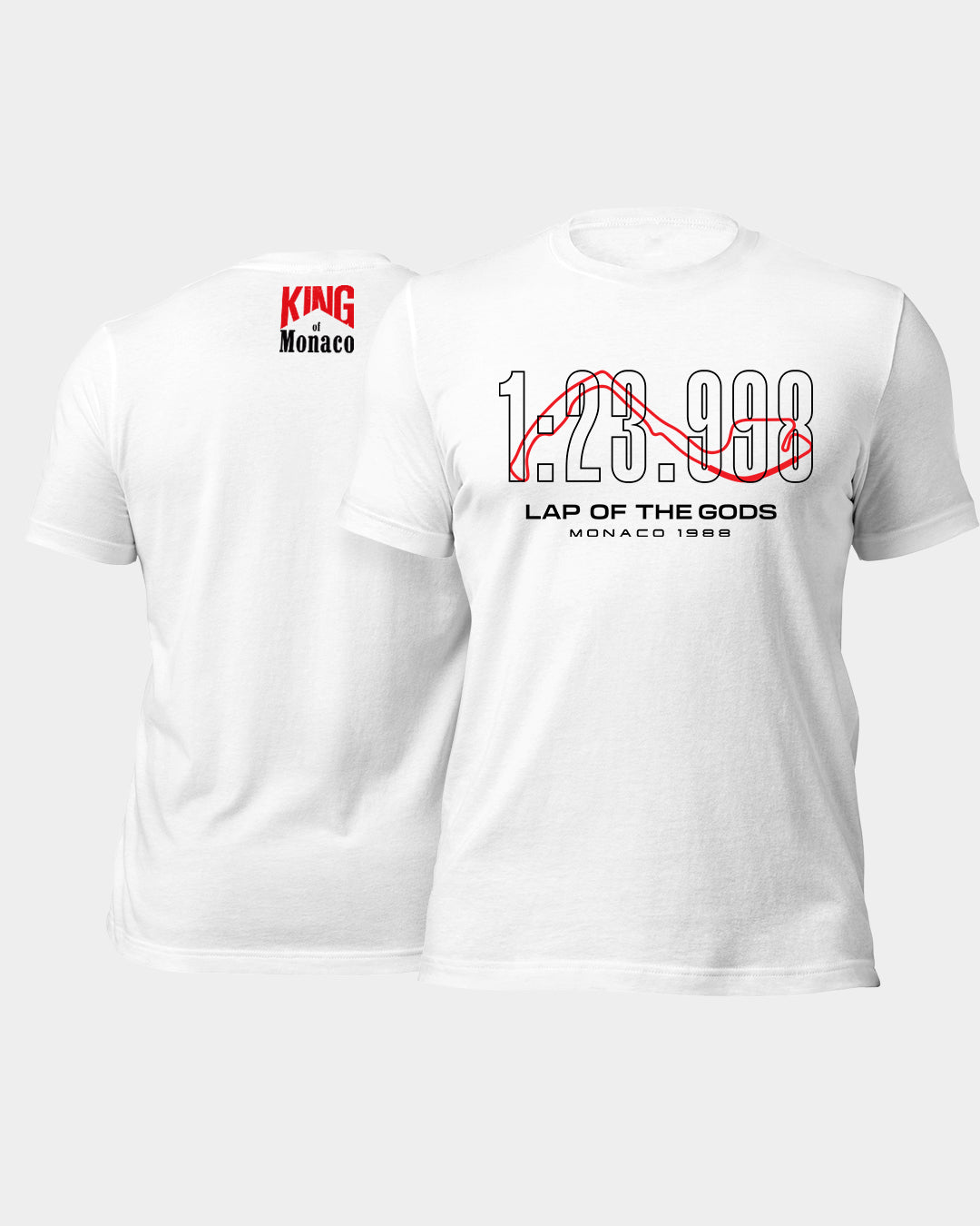 Ayrton Senna, Monaco 88 Grad Prix, Lap Of Gods, Monaco Lap Time, Premium T Shirt Print whit King Of Monaco