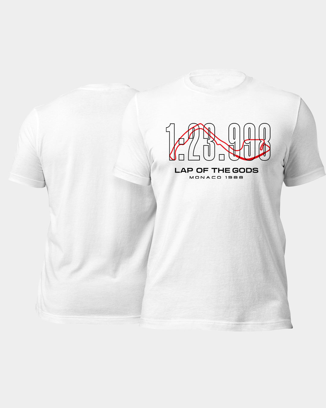Ayrton Senna, Monaco 88 Grad Prix, Lap Of Gods, Monaco Lap Time, Premium T Shirt Print, white