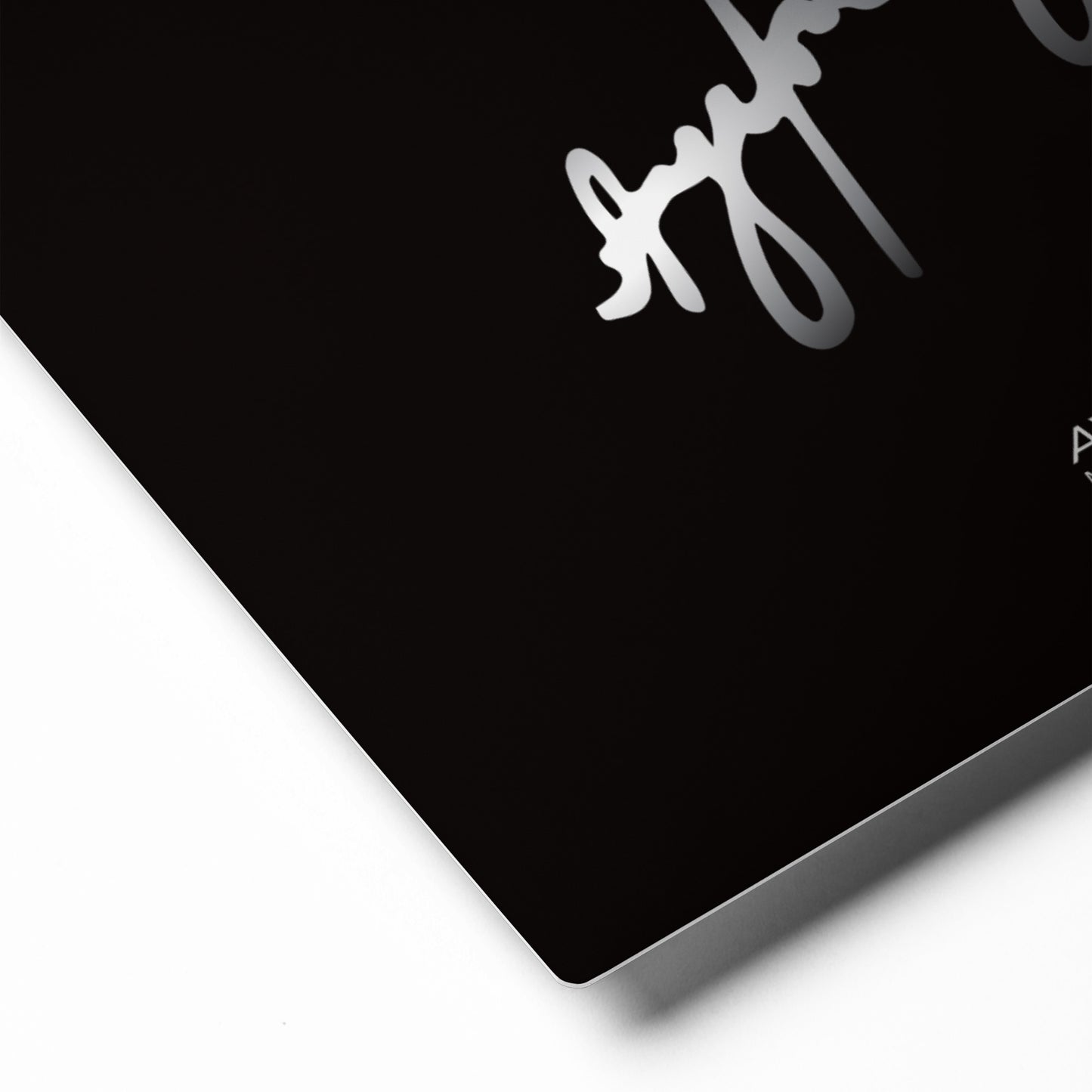 Ayrton Senna Signature Wall Art, Limited Edition, Metal Print, Detail