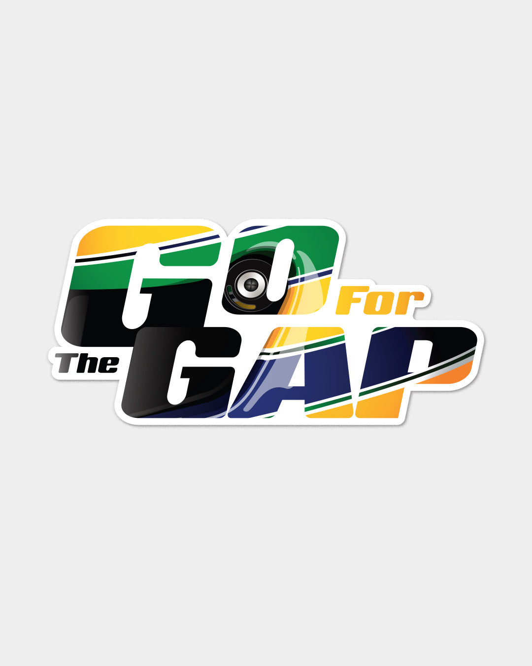 Go For The Gap Senna Sticker