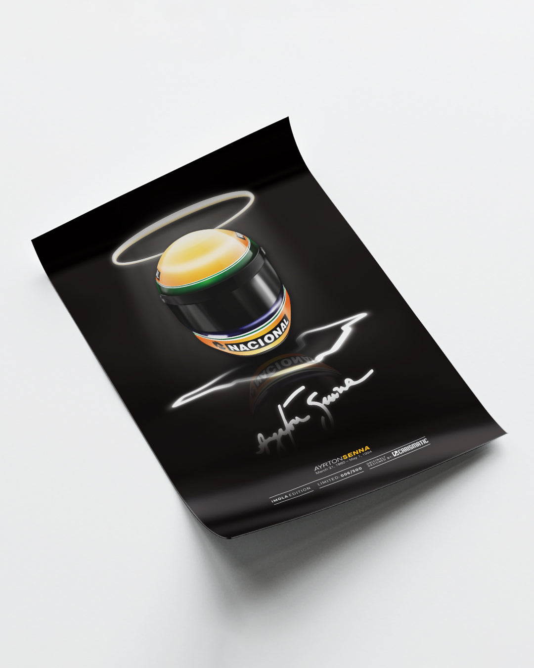 Ayrton Senna Imola poster, limitirana serija na premium saten papiru. 30x40 cm bez rama.