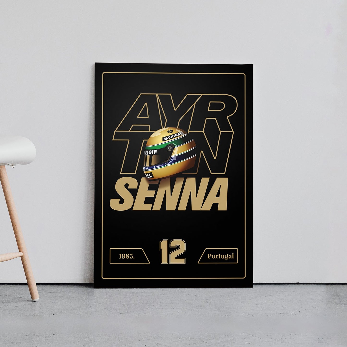 Ayrton Senna Lotus Livery premium poster na foreksu, 50x70, bez rama.