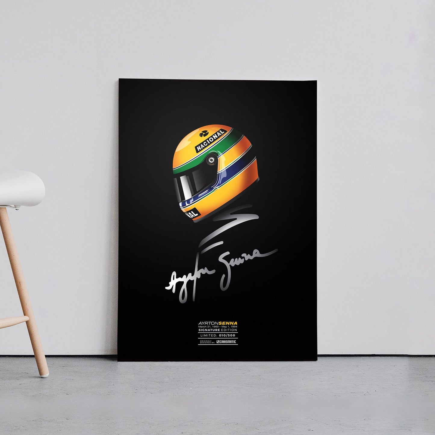  Senna Signature premium poster 50x70cm na foreksu bez rama.