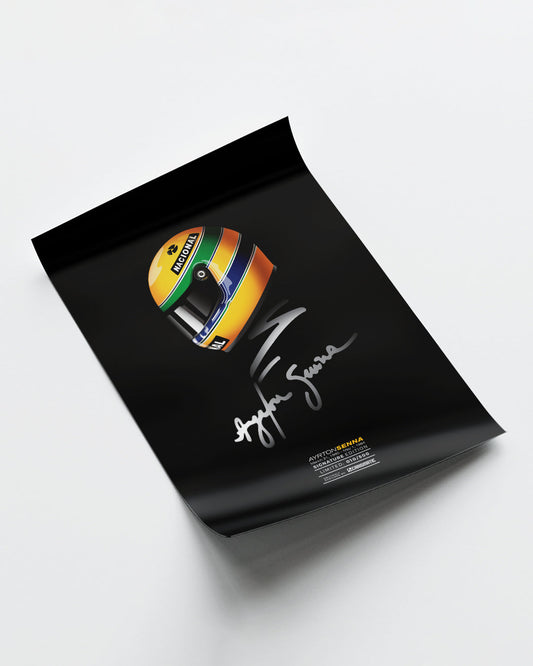 Ayrton Senna Signature poster, limitirana serija na premium saten papiru. 30x40 cm bez rama.